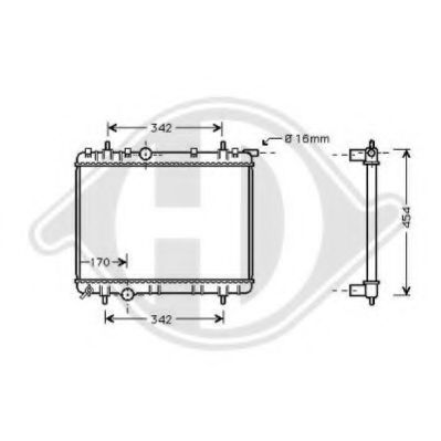 DIEDERICHS 8126173 Радиатор, охлаждение двигателя для PEUGEOT (Пежо) DIEDERICHS 8126173 Радиатор, охлаждение двигателя для PEUGEOT (Пежо)