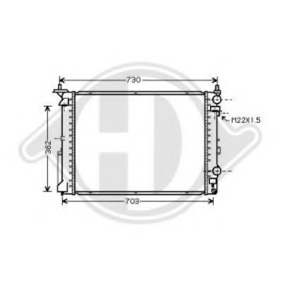 DIEDERICHS 8129249 Радиатор, охлаждение двигателя для RENAULT (Рено) DIEDERICHS 8129249 Радиатор, охлаждение двигателя для RENAULT (Рено)