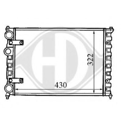 DIEDERICHS 8133103 Радиатор, охлаждение двигателя для SEAT INCA (Сеат Инcа) DIEDERICHS 8133103 Радиатор, охлаждение двигателя для SEAT INCA (Сеат Инcа)