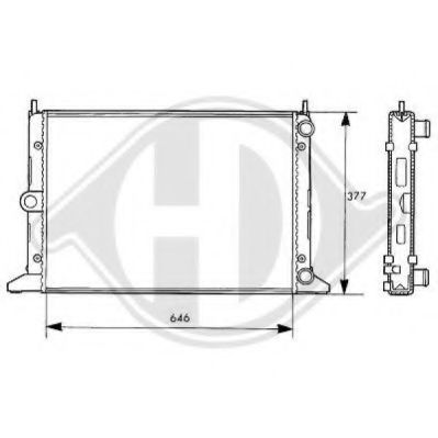 DIEDERICHS 8138109 Радиатор, охлаждение двигателя для VOLKSWAGEN SHARAN (Фольксваген Шаран) DIEDERICHS 8138109 Радиатор, охлаждение двигателя для VOLKSWAGEN SHARAN (Фольксваген Шаран)