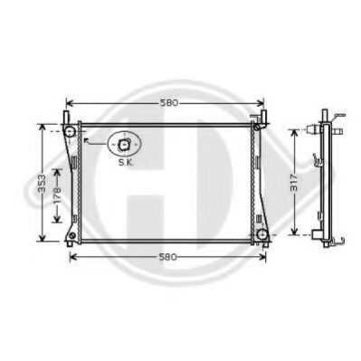 DIEDERICHS 8140405 Радиатор, охлаждение двигателя для MAZDA 2 (Мазда 2) DIEDERICHS 8140405 Радиатор, охлаждение двигателя для MAZDA 2 (Мазда 2)