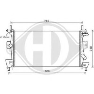 DIEDERICHS 8141805 Радиатор, охлаждение двигателя для FORD FOCUS III (Форд Фокус 3) DIEDERICHS 8141805 Радиатор, охлаждение двигателя для FORD FOCUS III (Форд Фокус 3)