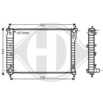 DIEDERICHS 8187005 Радиатор, охлаждение двигателя для CHEVROLET CAPTIVA (Шевроле Каптива) DIEDERICHS 8187005 Радиатор, охлаждение двигателя для CHEVROLET CAPTIVA (Шевроле Каптива)