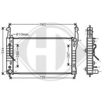 DIEDERICHS 8187008 Радиатор, охлаждение двигателя для CHEVROLET CAPTIVA (Шевроле Каптива) DIEDERICHS 8187008 Радиатор, охлаждение двигателя для CHEVROLET CAPTIVA (Шевроле Каптива)