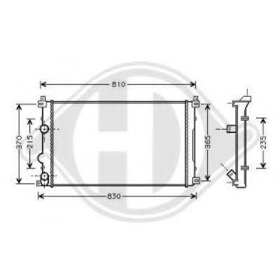 DIEDERICHS 8188605 Радиатор, охлаждение двигателя для NISSAN (Ниссан) DIEDERICHS 8188605 Радиатор, охлаждение двигателя для NISSAN (Ниссан)