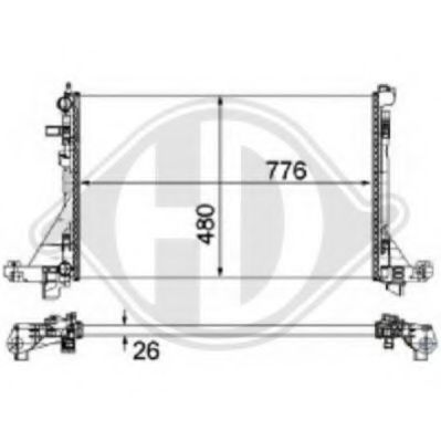 DIEDERICHS 8188705 Радиатор, охлаждение двигателя для NISSAN (Ниссан) DIEDERICHS 8188705 Радиатор, охлаждение двигателя для NISSAN (Ниссан)