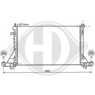 DIEDERICHS 8188706 Радиатор, охлаждение двигателя для NISSAN (Ниссан) DIEDERICHS 8188706 Радиатор, охлаждение двигателя для NISSAN (Ниссан)