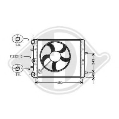 DIEDERICHS 8220505 Радиатор, охлаждение двигателя для SEAT IBIZA IV (Сеат Ибица 4) DIEDERICHS 8220505 Радиатор, охлаждение двигателя для SEAT IBIZA IV (Сеат Ибица 4)
