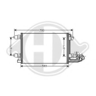 DIEDERICHS 8221400 Конденсатор, кондиционер для VOLKSWAGEN BORA / JETTA V (1K5), GOLF V Variant (1K5), JETTA V (1K5), VENTO V (1K5) 1.4 TSI DIEDERICHS 8221400 Конденсатор, кондиционер для VOLKSWAGEN BORA / JETTA V (1K5), GOLF V Variant (1K5), JETTA V (1K5), VENTO V (1K5) 1.4 TSI