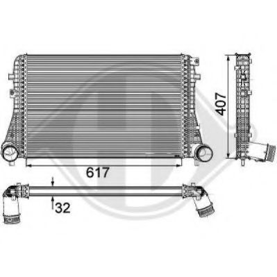 DIEDERICHS 8224709 Интеркулер для VOLKSWAGEN JETTA I (Фольксваген Жэтта и) DIEDERICHS 8224709 Интеркулер для VOLKSWAGEN JETTA I (Фольксваген Жэтта и)
