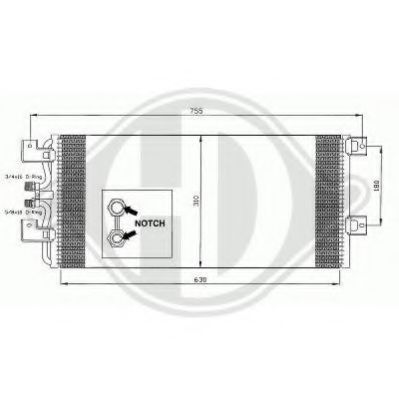 DIEDERICHS 8227000 Конденсатор, кондиционер для VOLKSWAGEN T4 CARAVELLE (Фольксваген Т4 cараvэллэ) DIEDERICHS 8227000 Конденсатор, кондиционер для VOLKSWAGEN T4 CARAVELLE (Фольксваген Т4 cараvэллэ)