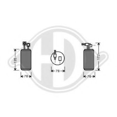 DIEDERICHS 8227002 Осушитель, кондиционер для VOLKSWAGEN T4 MULTIVAN (Фольксваген Т4 мултиvан) DIEDERICHS 8227002 Осушитель, кондиционер для VOLKSWAGEN T4 MULTIVAN (Фольксваген Т4 мултиvан)