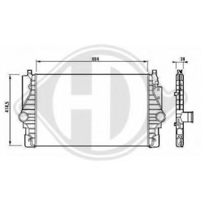DIEDERICHS 8227009 Интеркулер для VOLKSWAGEN T4 MULTIVAN (Фольксваген Т4 мултиvан) DIEDERICHS 8227009 Интеркулер для VOLKSWAGEN T4 MULTIVAN (Фольксваген Т4 мултиvан)