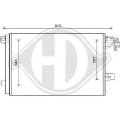 DIEDERICHS 8227300 Конденсатор, кондиционер для VOLKSWAGEN T5 (Фольксваген Т5) DIEDERICHS 8227300 Конденсатор, кондиционер для VOLKSWAGEN T5 (Фольксваген Т5)