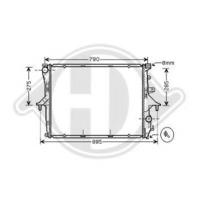 DIEDERICHS 8228504 Радиатор, охлаждение двигателя для AUDI Q7 (Ауди Кью 7) DIEDERICHS 8228504 Радиатор, охлаждение двигателя для AUDI Q7 (Ауди Кью 7)