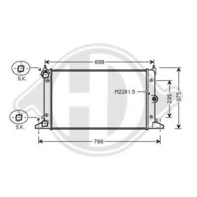 DIEDERICHS 8229010 Радиатор, охлаждение двигателя для VOLKSWAGEN SHARAN (Фольксваген Шаран) DIEDERICHS 8229010 Радиатор, охлаждение двигателя для VOLKSWAGEN SHARAN (Фольксваген Шаран)