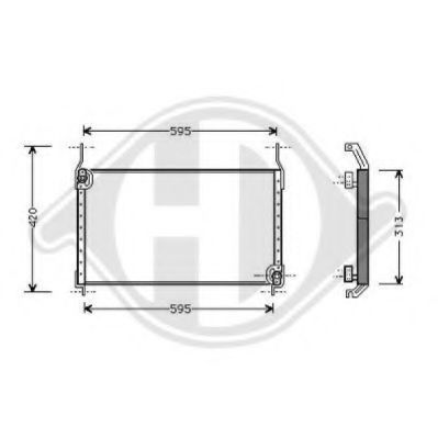 DIEDERICHS 8346100 Конденсатор, кондиционер для FIAT MAREA (Фиат Мареа) DIEDERICHS 8346100 Конденсатор, кондиционер для FIAT MAREA (Фиат Мареа)
