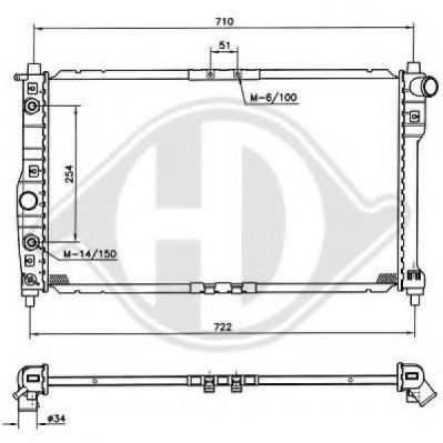 DIEDERICHS 8348509 Радиатор, охлаждение двигателя для FIAT (Фиат) DIEDERICHS 8348509 Радиатор, охлаждение двигателя для FIAT (Фиат)