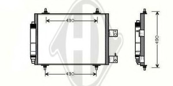 DIEDERICHS 8349103 Конденсатор, кондиционер для PEUGEOT (Пежо) DIEDERICHS 8349103 Конденсатор, кондиционер для PEUGEOT (Пежо)
