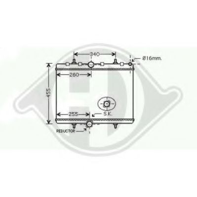 DIEDERICHS 8349705 Радиатор, охлаждение двигателя для CITROëN (Cитроëн) DIEDERICHS 8349705 Радиатор, охлаждение двигателя для CITROëN (Cитроëн)