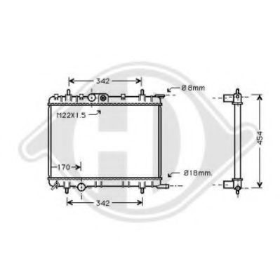 DIEDERICHS 8407101 Радиатор, охлаждение двигателя для CITROËN XSARA PICASSO (CитроËн Ксара пикассо) DIEDERICHS 8407101 Радиатор, охлаждение двигателя для CITROËN XSARA PICASSO (CитроËн Ксара пикассо)