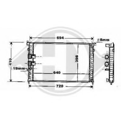 DIEDERICHS 8424105 Радиатор, охлаждение двигателя для PEUGEOT (Пежо) DIEDERICHS 8424105 Радиатор, охлаждение двигателя для PEUGEOT (Пежо)