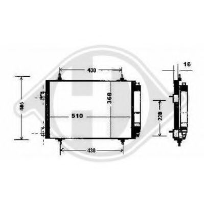 DIEDERICHS 8424208 Конденсатор, кондиционер для PEUGEOT (Пежо) DIEDERICHS 8424208 Конденсатор, кондиционер для PEUGEOT (Пежо)