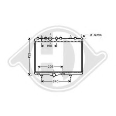 DIEDERICHS 8424302 Радиатор, охлаждение двигателя для PEUGEOT 407 (Пежо 407) DIEDERICHS 8424302 Радиатор, охлаждение двигателя для PEUGEOT 407 (Пежо 407)