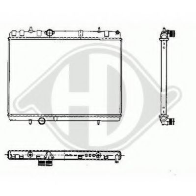 DIEDERICHS 8424304 Радиатор, охлаждение двигателя для PEUGEOT 407 (Пежо 407) DIEDERICHS 8424304 Радиатор, охлаждение двигателя для PEUGEOT 407 (Пежо 407)