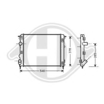 DIEDERICHS 8441305 Радиатор, охлаждение двигателя для NISSAN KUBISTAR (Ниссан Кубистар) DIEDERICHS 8441305 Радиатор, охлаждение двигателя для NISSAN KUBISTAR (Ниссан Кубистар)