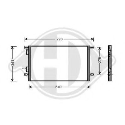 DIEDERICHS 8447210 Конденсатор, кондиционер для RENAULT (Рено) DIEDERICHS 8447210 Конденсатор, кондиционер для RENAULT (Рено)