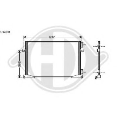 DIEDERICHS 8449503 Конденсатор, кондиционер для OPEL (Опель) DIEDERICHS 8449503 Конденсатор, кондиционер для OPEL (Опель)