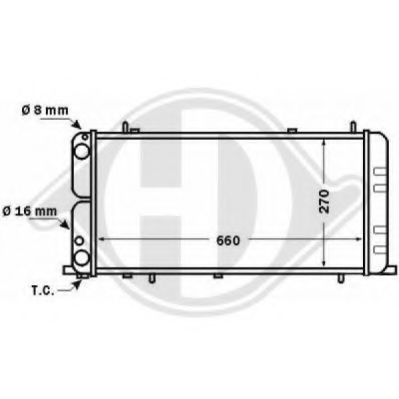 DIEDERICHS 8501465 Радиатор, охлаждение двигателя для AUDI 100 (Ауди 100) DIEDERICHS 8501465 Радиатор, охлаждение двигателя для AUDI 100 (Ауди 100)