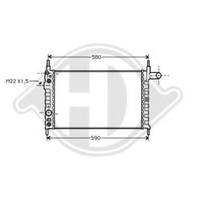 DIEDERICHS 8502224 Радиатор, охлаждение двигателя для OPEL (Опель) DIEDERICHS 8502224 Радиатор, охлаждение двигателя для OPEL (Опель)