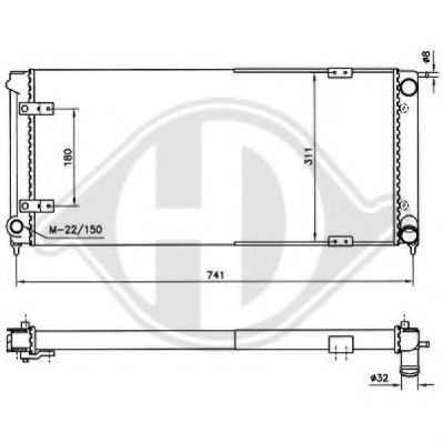 DIEDERICHS 8502638 Радиатор, охлаждение двигателя для VOLKSWAGEN (Фольксваген) DIEDERICHS 8502638 Радиатор, охлаждение двигателя для VOLKSWAGEN (Фольксваген)