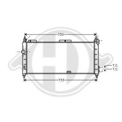 DIEDERICHS 8507116 Радиатор, охлаждение двигателя для OPEL (Опель) DIEDERICHS 8507116 Радиатор, охлаждение двигателя для OPEL (Опель)