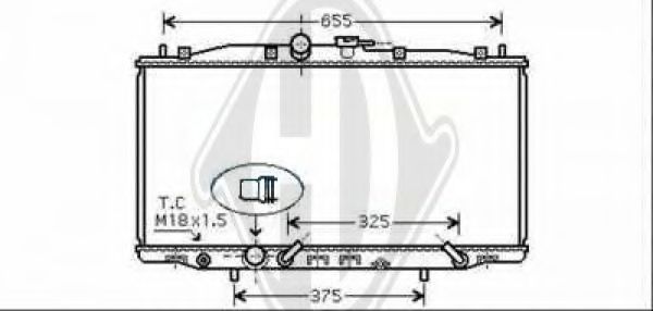 DIEDERICHS 8521906 Радиатор, охлаждение двигателя для HONDA ACCORD VII ER (Хонда Аккорд 7 ер) DIEDERICHS 8521906 Радиатор, охлаждение двигателя для HONDA ACCORD VII ER (Хонда Аккорд 7 ер)