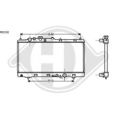 DIEDERICHS 8561703 Радиатор, охлаждение двигателя для MAZDA 323 PROTEG VI (Мазда 323 протеже 6) DIEDERICHS 8561703 Радиатор, охлаждение двигателя для MAZDA 323 PROTEG VI (Мазда 323 протеже 6)