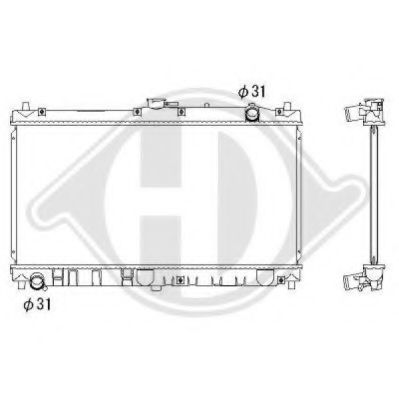 DIEDERICHS 8565105 Радиатор, охлаждение двигателя для MAZDA MIATA II (Мазда Миата 2) DIEDERICHS 8565105 Радиатор, охлаждение двигателя для MAZDA MIATA II (Мазда Миата 2)
