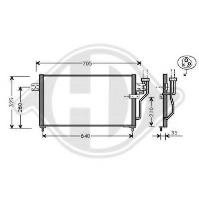 DIEDERICHS 8580521 Конденсатор, кондиционер для MITSUBISHI COLT IV (Митсубиши/митсубиси Кольт 4) DIEDERICHS 8580521 Конденсатор, кондиционер для MITSUBISHI COLT IV (Митсубиши/митсубиси Кольт 4)