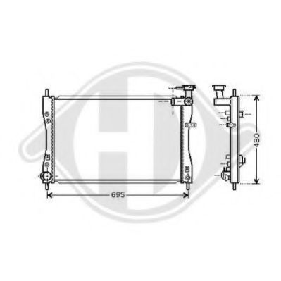 DIEDERICHS 8580703 Радиатор, охлаждение двигателя для SMART FORFOUR (Смарт Форфоур) DIEDERICHS 8580703 Радиатор, охлаждение двигателя для SMART FORFOUR (Смарт Форфоур)