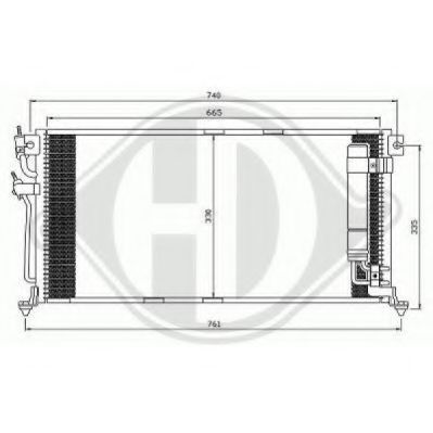 DIEDERICHS 8580710 Конденсатор, кондиционер для MITSUBISHI LANCER (Митсубиши/митсубиси Ланcэр) DIEDERICHS 8580710 Конденсатор, кондиционер для MITSUBISHI LANCER (Митсубиши/митсубиси Ланcэр)