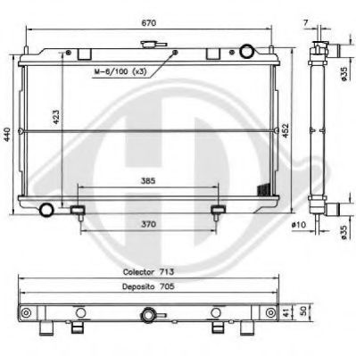 DIEDERICHS 8601606 Радиатор, охлаждение двигателя для NISSAN (Ниссан) DIEDERICHS 8601606 Радиатор, охлаждение двигателя для NISSAN (Ниссан)