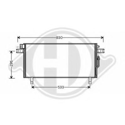 DIEDERICHS 8601608 Конденсатор, кондиционер для NISSAN (Ниссан) DIEDERICHS 8601608 Конденсатор, кондиционер для NISSAN (Ниссан)