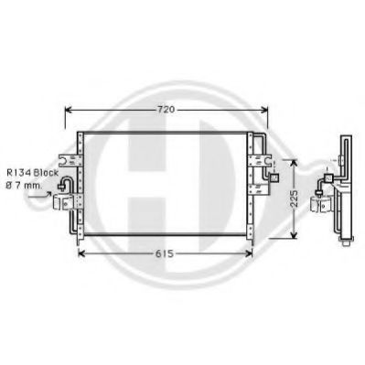 DIEDERICHS 8605001 Конденсатор, кондиционер для NISSAN PRIMERA (Ниссан Примера) DIEDERICHS 8605001 Конденсатор, кондиционер для NISSAN PRIMERA (Ниссан Примера)