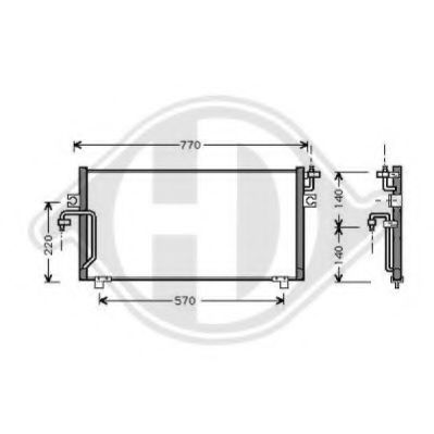 DIEDERICHS 8605200 Конденсатор, кондиционер для NISSAN PRIMERA (Ниссан Примера) DIEDERICHS 8605200 Конденсатор, кондиционер для NISSAN PRIMERA (Ниссан Примера)