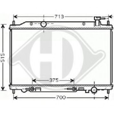 DIEDERICHS 8608701 Радиатор, охлаждение двигателя для NISSAN MURANO (Ниссан Мурано) DIEDERICHS 8608701 Радиатор, охлаждение двигателя для NISSAN MURANO (Ниссан Мурано)