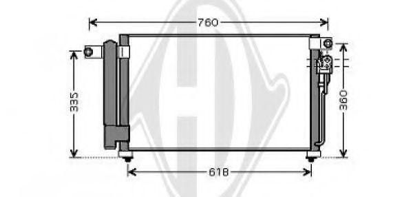 DIEDERICHS 8654110 Конденсатор, кондиционер для KIA RIO II (Киа Рио 2) DIEDERICHS 8654110 Конденсатор, кондиционер для KIA RIO II (Киа Рио 2)