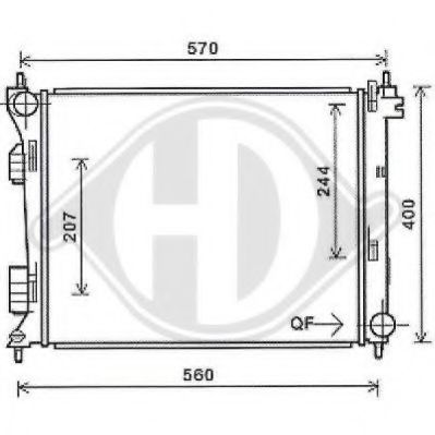 DIEDERICHS 8654205 Радиатор, охлаждение двигателя для HYUNDAI (Хендай) DIEDERICHS 8654205 Радиатор, охлаждение двигателя для HYUNDAI (Хендай)