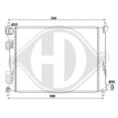 DIEDERICHS 8654206 Радиатор, охлаждение двигателя для HYUNDAI (Хендай) DIEDERICHS 8654206 Радиатор, охлаждение двигателя для HYUNDAI (Хендай)